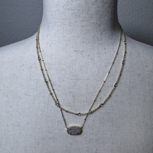 Jewelry - Kendra Scott Multi Strand Necklace Gild Tone Adjustable Length